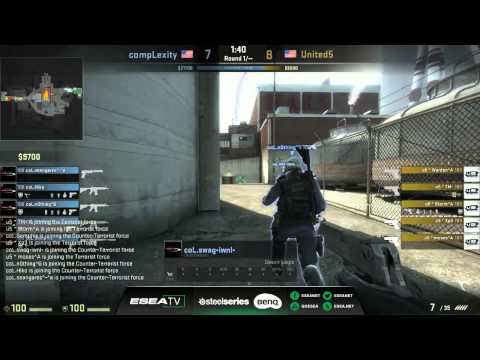ESEA Invite Playoff Decider Match: compLexity vs United 5 on de_nuke (Commentary by Dust & Sunman)