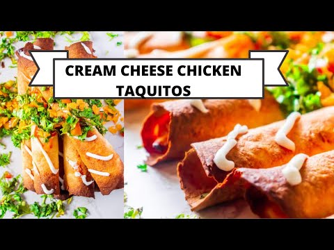 Baked Cream Cheese Chicken Taquitos Recipe | Chicken and Cream Cheese Taquitos