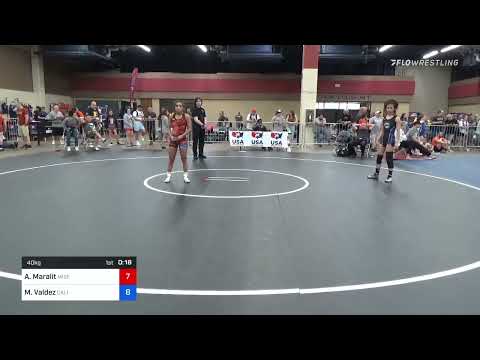 40 Kg Rr Rnd 2 - Annalise Maralit, Misfits Girls Wrestling Vs Megan Valdez, California 5fb7