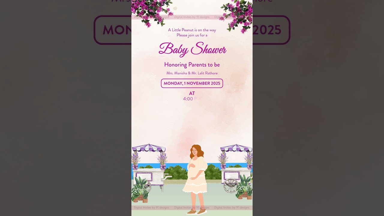 Pastel Floral Baby Shower Invitation