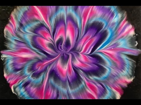 (307) Reverse Cup Pour Acrylic Fluid Painting