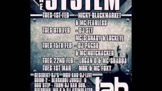THE SYSTEM PRESENTS - NICKY BLACKMARKET & MC FEARLESS 1ST FEB 2011