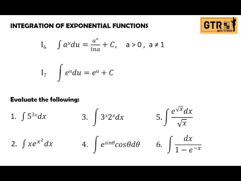 INTEGRATION OF EXPONENTIAL FUNCTIONS