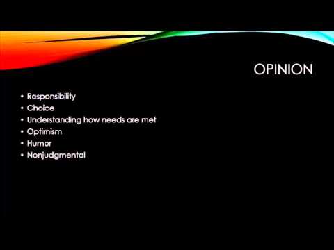 Theories of Counseling - Reality Therapy