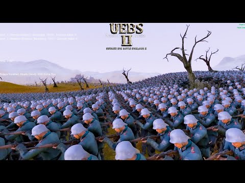 19000 German Soldiers VS 19000 Skeleton Warriors - Ultimate Epic Battle Simulator 2  UEBS 2