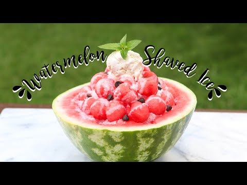 How to Make Watermelon Shaved Ice Dessert (Melon Bingsu)