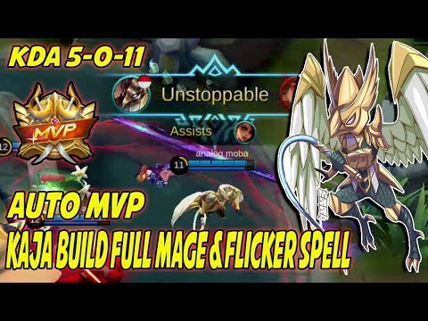 Kaja Build Full Mage + Flicker Spell, Auto MVP - Top Global Kaja - Mobile Legends