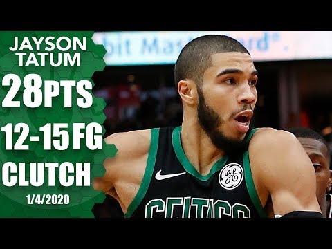 傑森-塔圖姆砍下28分，在對陣公牛隊的比賽中挺身而出｜2019-20賽季NBA集錦------。 (Jayson Tatum drops 28 points, comes through in the clutch vs. Bulls | 2019-20 NBA Highlights)