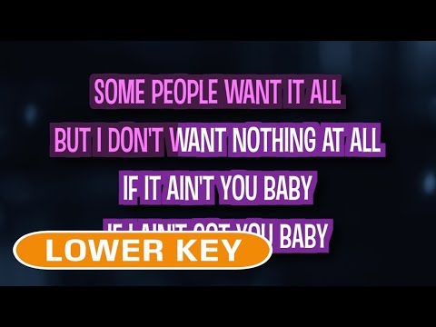 If I Ain't Got You (Karaoke Lower Key) - Alicia Keys