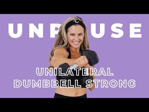 38 Minute Unilateral Dumbbell Strong Workout [Weights, Strength, Sculpt, Tone]