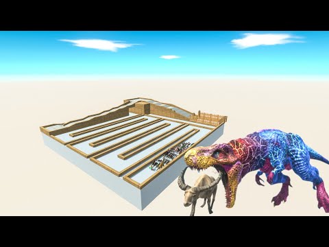 All Unit Escape From T-rex Boss - Animal Revolt Battle Simulator