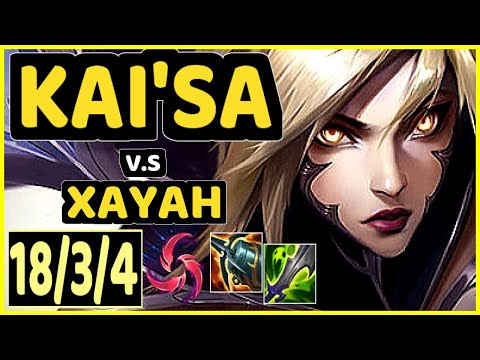 CODY SUN (KAI'SA) vs XAYAH - QUADRAKILL 18/3/4 KDA BOTTOM ADC GAMEPLAY - NA Ranked MASTER