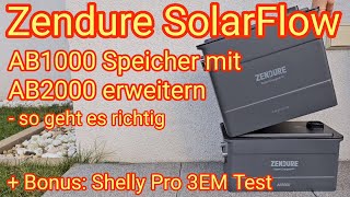 AB1000 mit AB2000 erweitern - Zendure SolarFlow Speicher für Balkonkraftwerke + Shelly Pro 3EM-Test