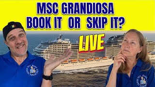 Our HONEST Reviews of the MSC Grandiosa.  LIVE With Tall Mans Cruise Adventures!!!