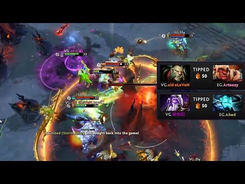 Arteezy & Abed got TIPPED before getting eliminated! VG are ICE COLD!