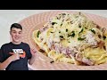 I LIKE TO COOK I Made PASTA WITH WHITE SAUCE AND BACON Ready In 15 Minutes