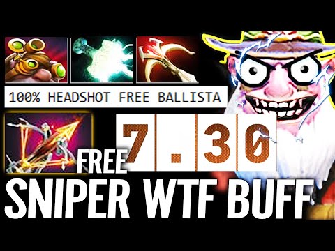 🔥 7.30 Free Ballista SNIPER!!! Take Aim = 100% Headshot Mjollnir Max AS WTF Imba Carry Dota 2 Pro