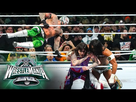 Rey Mysterio & Andrade vs. Dominik Mysterio & Santos Escobar: WrestleMania XL Saturday highlights