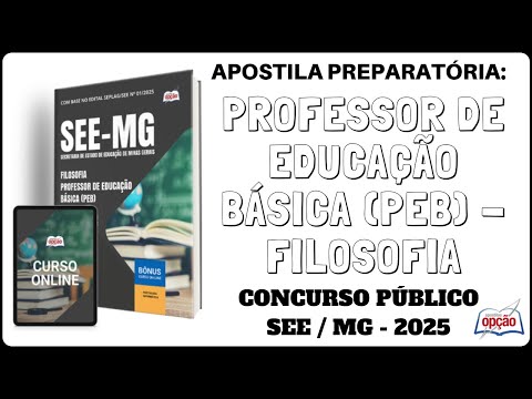 Apostila Professor de Filosofia - Concurso Público SEE / MG - 2025