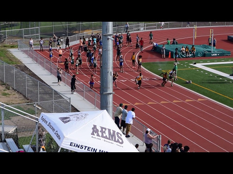 Sam Brannan @ SCUSD Middle School Meet #4 - 7th Grade Boys 100m Heat 5