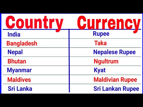 country and currency | countries and currencies