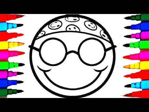 How To Color Faces Emoji's Coloring Pages l Coloring Drawing Videos for Children