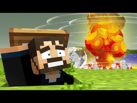Beating MINECRAFT With a FUNNY Nuke Mod...