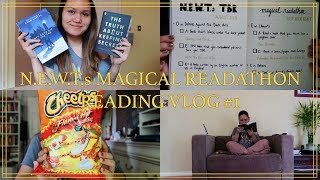 LIFE UPDATE, SAD BOOKS, & HOT CHEETOS | N.E.W.T.s Magical Readathon Reading Vlog #1