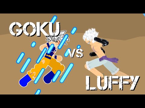 Ultra Instinct Goku VS Luffy Gear 5 Sticknodes fight