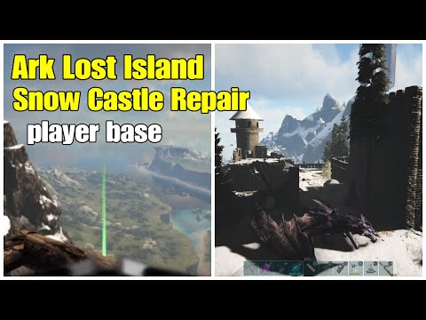 Ark: Repairing the Snow Castle Structure - Player Base Building