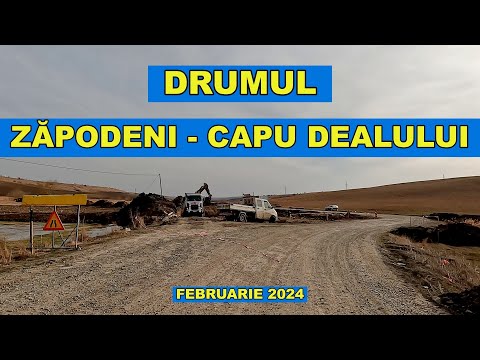 Drumul Zăpodeni - Capu Dealului DJ 247 VASLUI in februarie 2024 video 4K
