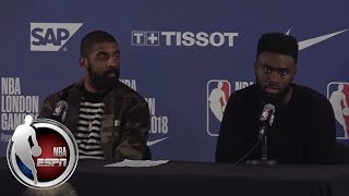 Jaylen Brown jokes on Kyrie Irving saying 'I'm sick of you' | ESPN