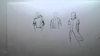 Смотреть онлайн Как рисовать одежду для аниме парней карандашом