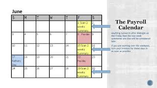 Payroll Calendar Walkthrough