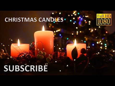 10 HOURS BURNING CHRISTMAS CANDLES - RELAXING CANDLE FLAMES