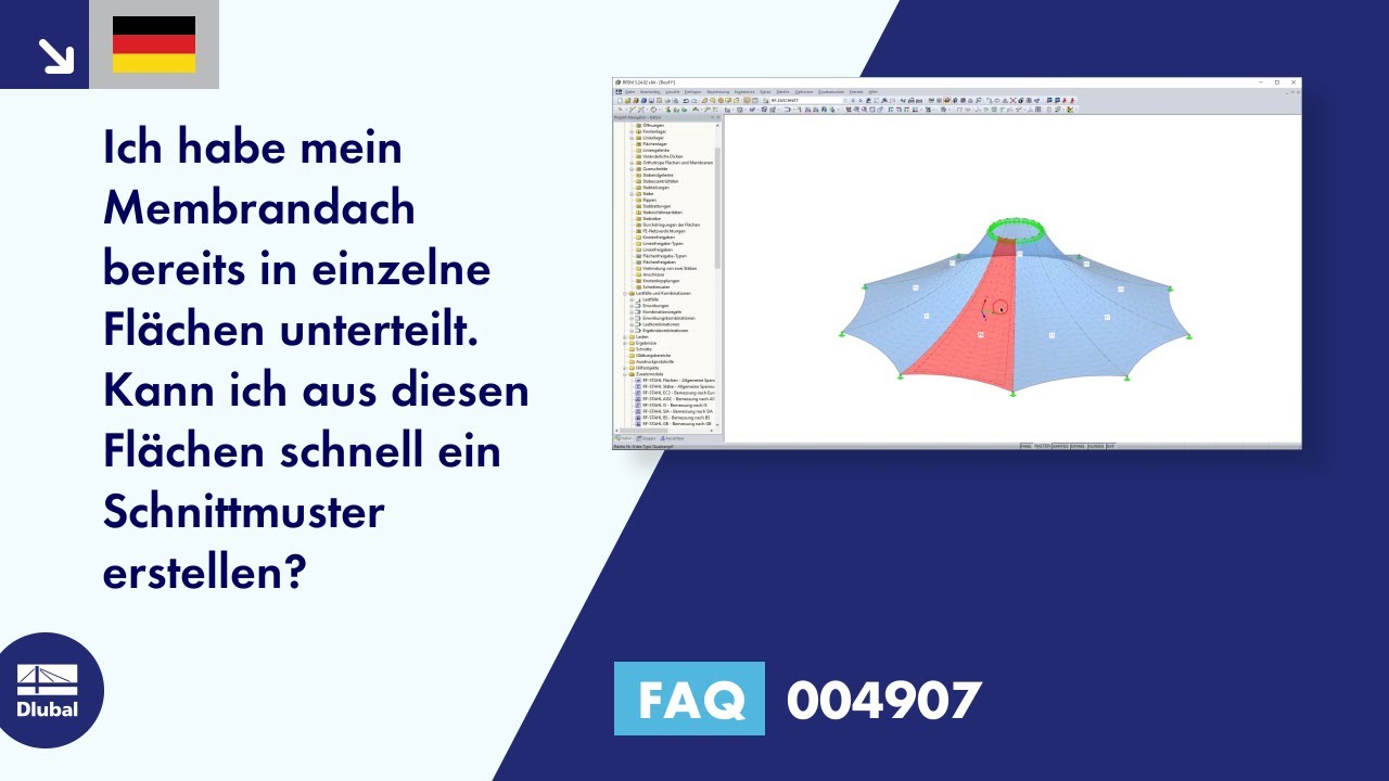 FAQ 004907 | Ich habe mein Membrandach bereits in einzelne Flächen unterteilt. Kann ich aus diese...