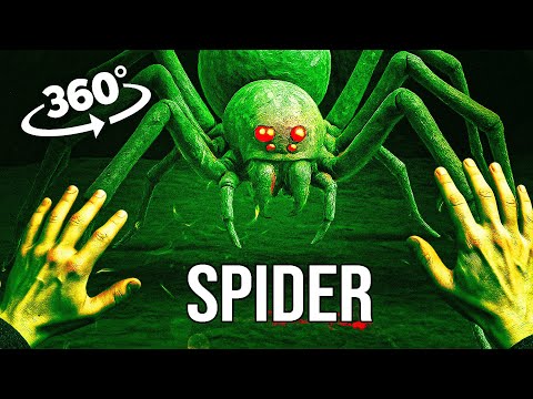 360° VR Giant Spider Attack | Scary Cave Horror Experience | 4K VR 360 Video