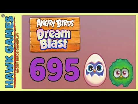 Angry Birds Dream Blast Level 695 Hard - Walkthrough, No Boosters