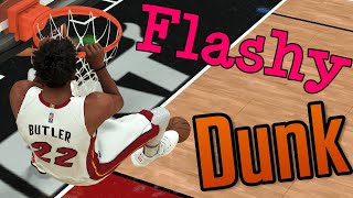 How do you do a flashy dunk in 2K22?