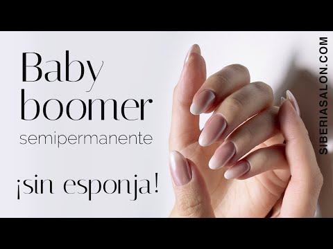 Glazed BABY BOOMER en uñas semipermanentes 💅🏼 SIN ESPONJA