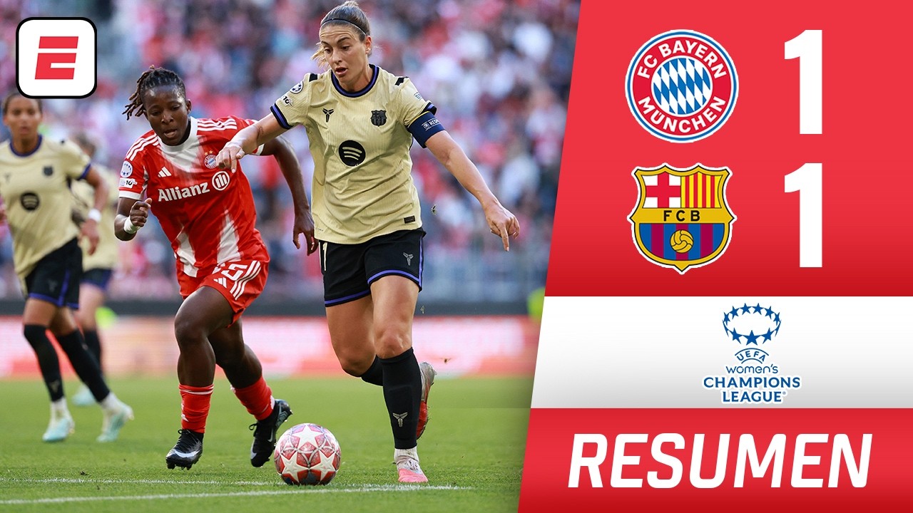 BARCELONA EMPATÓ 1-1 con BAYERN MUNICH en IDA de SEMIFINALES | Resumen | Champions League Femenina