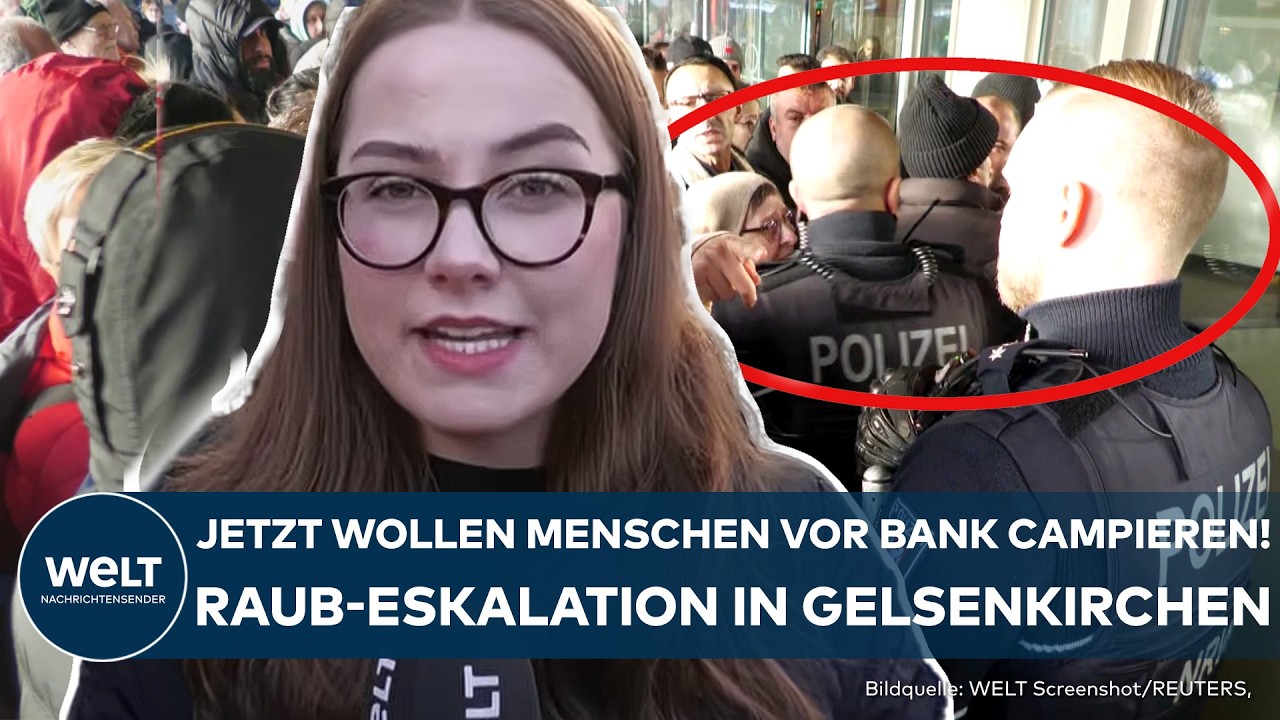 GELSENKIRCHEN: Massenandrang nach Bankraub in Gelsenkirchen! Betroffene wollen campieren!