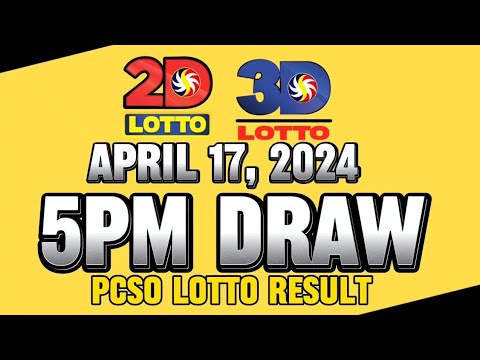 LOTTO 5PM DRAW 2D & 3D RESULT TODAY APRIL 17, 2024 #lottoresulttoday #pcsolottoresults #stl