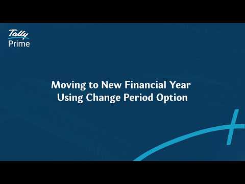 How to Move to New Financial Year in TallyPrime