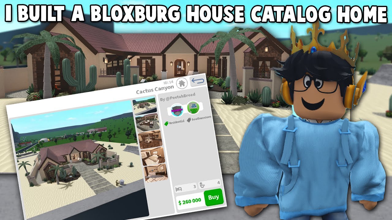 I BUILT ONE OF THE NEW BLOXBURG STARTER HOMES IN THE HOUSE CATALOG UPDATE