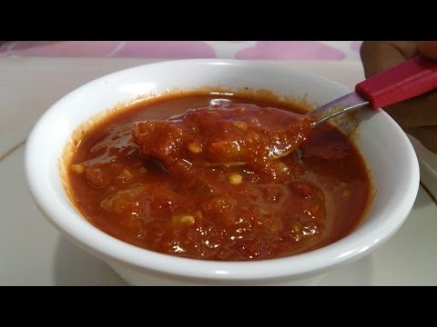 Salsa roja frita,  Receta #121, salsa para tacos Video