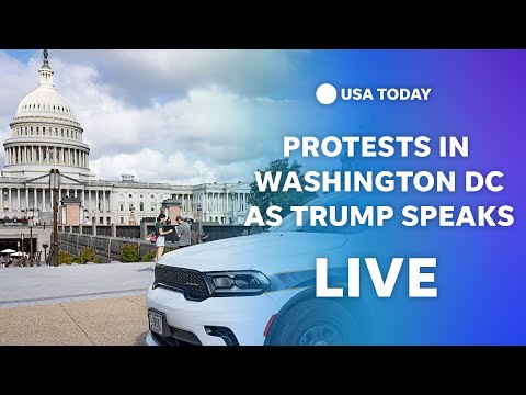 Watch live Protests held in Washington, D.C., as President Trump holds presser on crime