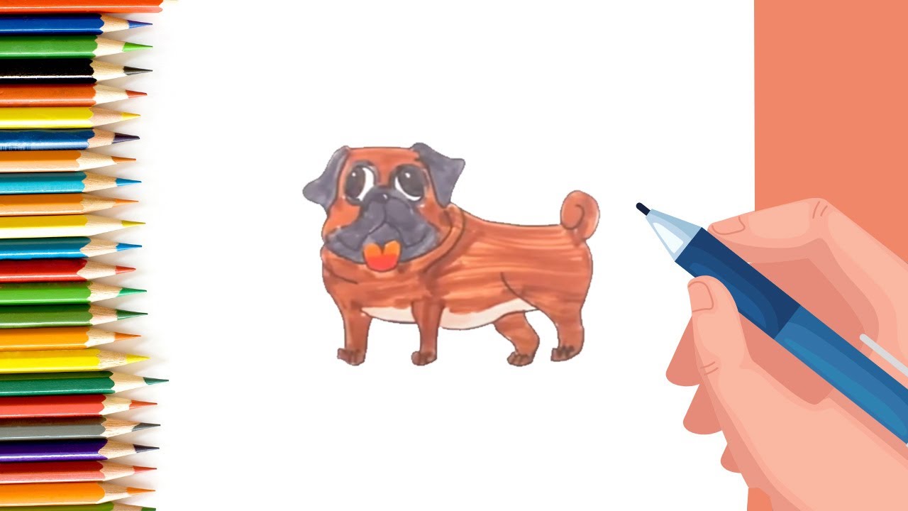 How to Draw easy Pug step by step for Kids| Drawing Tutorials for Kids!