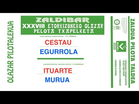 2025/12/04 OLAZARE PILOTALEKUA - ZALDIBAR XXXVIII ETORKUZUNEKO OLAZAR PELOTA TXAPELKETA