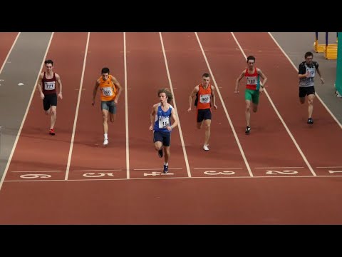 60m Men, Heat 8, National Indoor U20 Championships, BUL 2020
